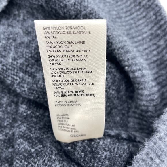 ANTHROPOLOGIE Emmy Wool Blend Sweater Women Size MP Oversized Cowl Tunic Leopard - Picture 5 of 7